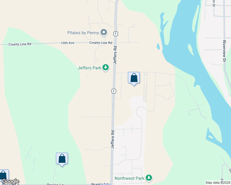 map of restaurants, bars, coffee shops, grocery stores, and more near 5642 Green Park Drive in Eau Claire