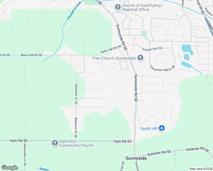 map of restaurants, bars, coffee shops, grocery stores, and more near 1175 Rainbow Valley Lane Southeast in Salem