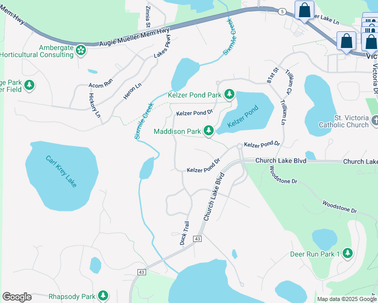 map of restaurants, bars, coffee shops, grocery stores, and more near 2310 Gold Point in Victoria