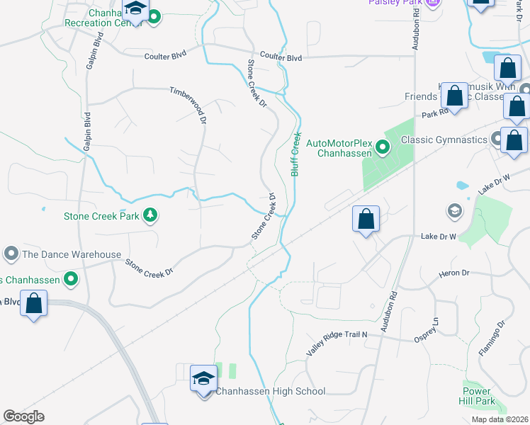 map of restaurants, bars, coffee shops, grocery stores, and more near 8384 Stone Creek Drive in Chanhassen