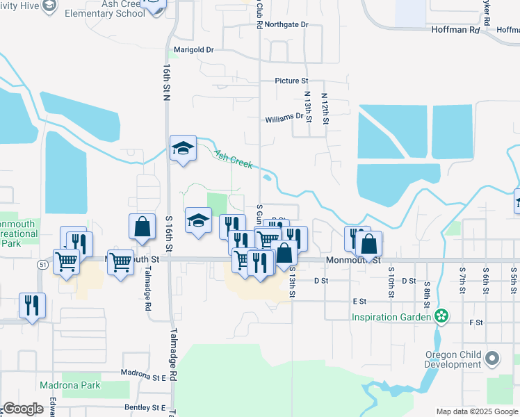 map of restaurants, bars, coffee shops, grocery stores, and more near 66 South Gun Club Road in Independence