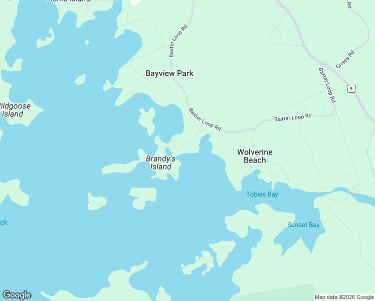 map of restaurants, bars, coffee shops, grocery stores, and more near 41 Brandy Island Road in Port Severn