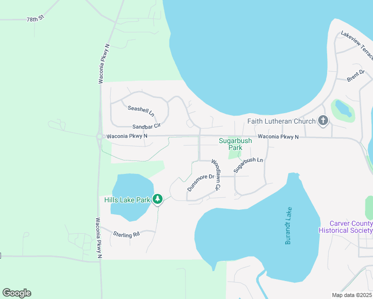 map of restaurants, bars, coffee shops, grocery stores, and more near 1435 Courtland East in Waconia