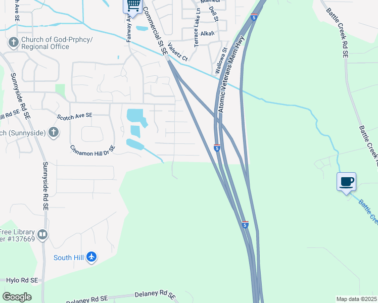 map of restaurants, bars, coffee shops, grocery stores, and more near 2133 Navaho Court Southeast in Salem