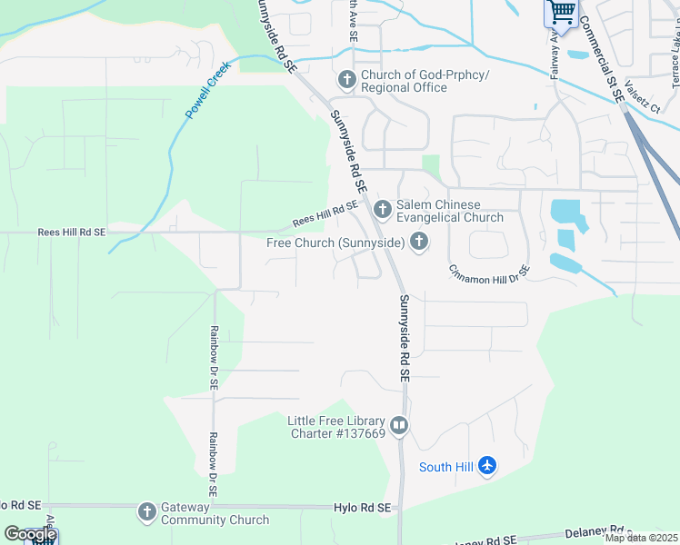 map of restaurants, bars, coffee shops, grocery stores, and more near 6932 Osprey Court Southeast in Salem