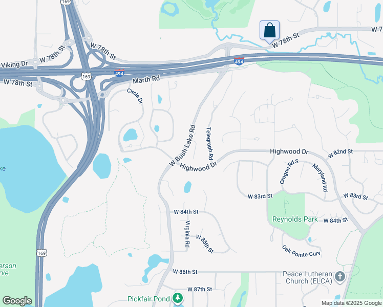 map of restaurants, bars, coffee shops, grocery stores, and more near 8142 Utah Avenue South in Minneapolis
