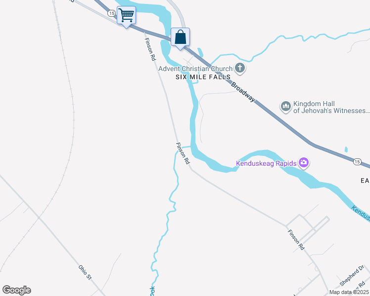 map of restaurants, bars, coffee shops, grocery stores, and more near 210 Finson Road in Bangor