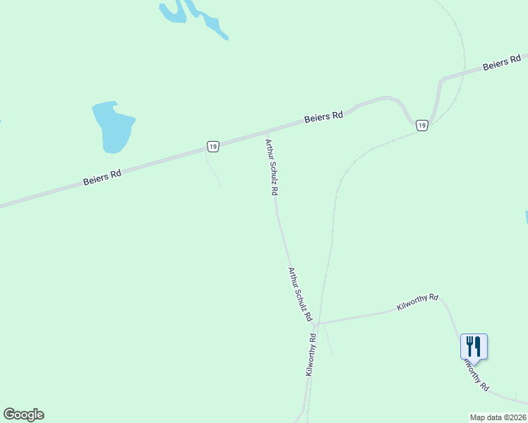 map of restaurants, bars, coffee shops, grocery stores, and more near 1044 Arthur Schulz Road in Gravenhurst
