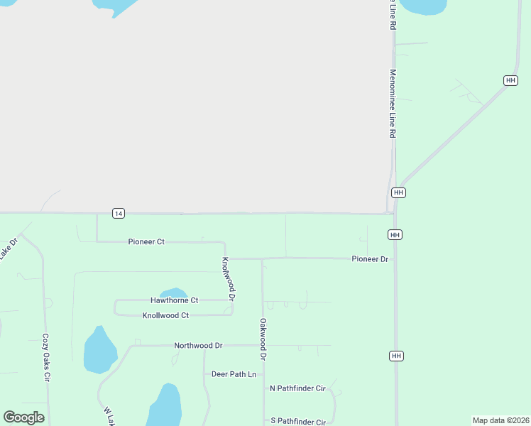 map of restaurants, bars, coffee shops, grocery stores, and more near W5051 South Line Road in Shawano