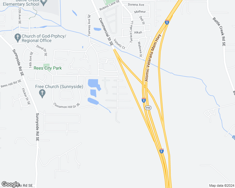 map of restaurants, bars, coffee shops, grocery stores, and more near 6874 20th Avenue Southeast in Salem