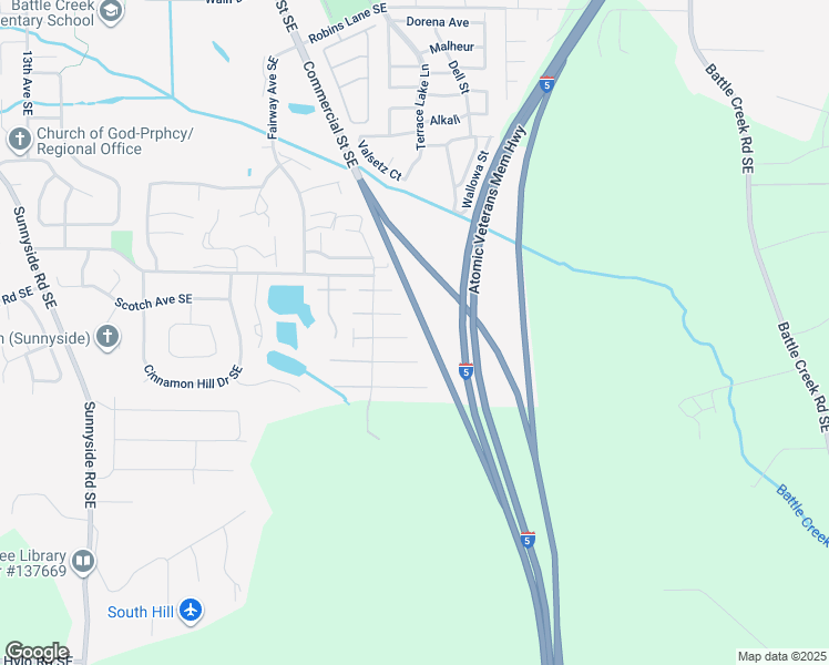 map of restaurants, bars, coffee shops, grocery stores, and more near 2171 National Court Southeast in Salem