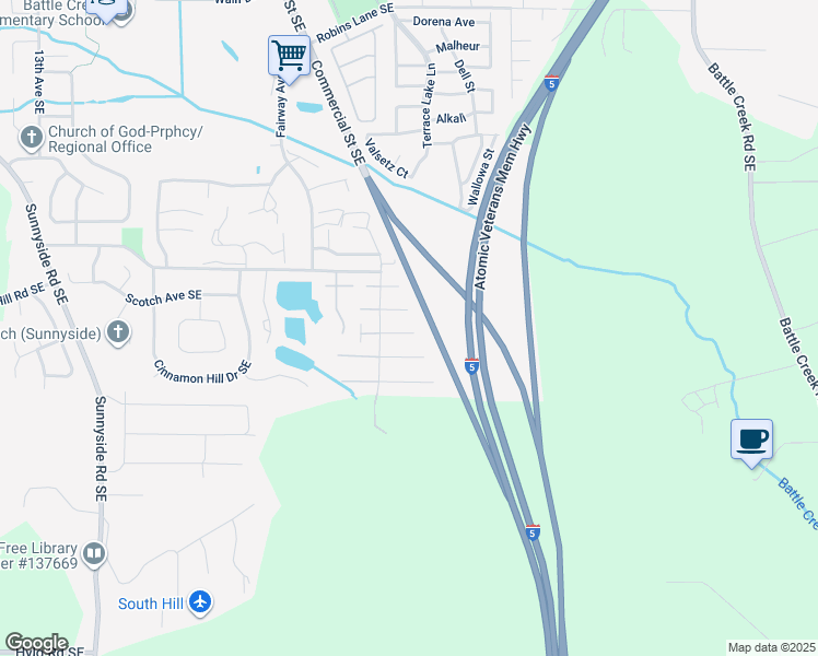 map of restaurants, bars, coffee shops, grocery stores, and more near 2130-2140 Nocturne Court Southeast in Salem