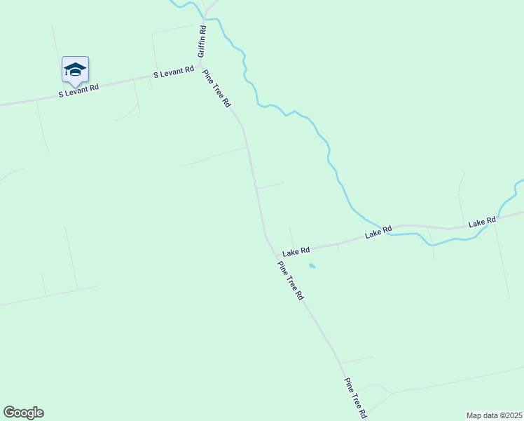 map of restaurants, bars, coffee shops, grocery stores, and more near 432 Pine Tree Road in Levant