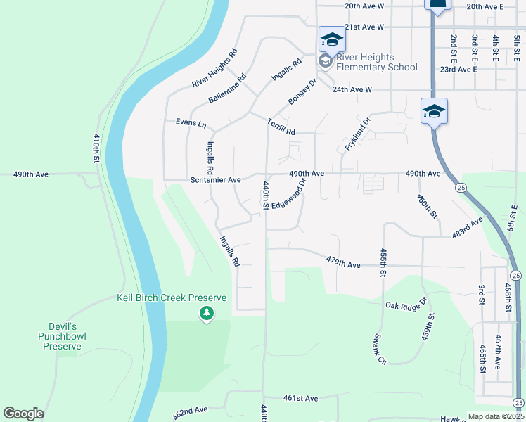 map of restaurants, bars, coffee shops, grocery stores, and more near 2998 Edgewood Dr in Menomonie