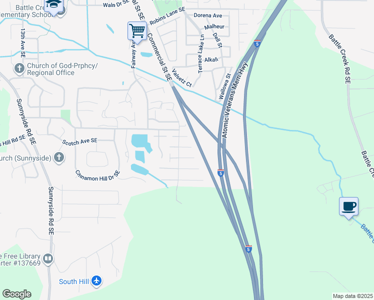 map of restaurants, bars, coffee shops, grocery stores, and more near 2130-2140 Nocturne Ct SE in Salem