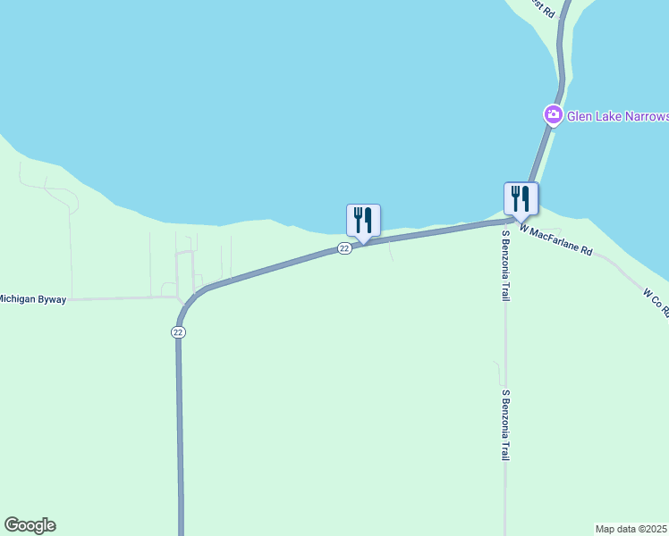 map of restaurants, bars, coffee shops, grocery stores, and more near 7111-7291 W Glenmere Rd in Empire