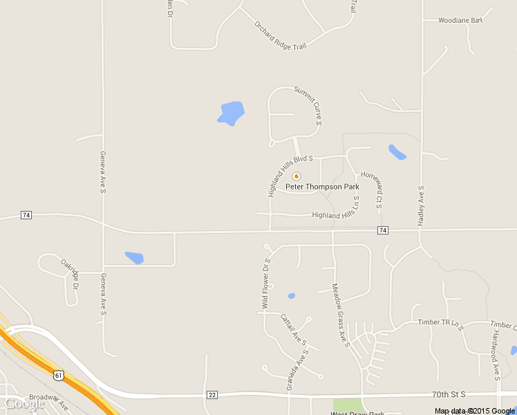 map of restaurants, bars, coffee shops, grocery stores, and more near 6502 Highland Hills Lane South in Cottage Grove