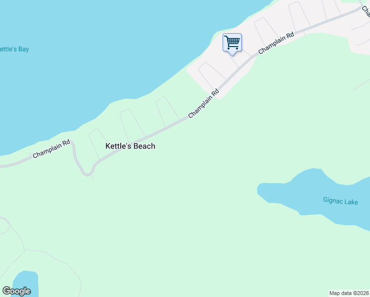 map of restaurants, bars, coffee shops, grocery stores, and more near 2442 Champlain Road in Kettle's Beach