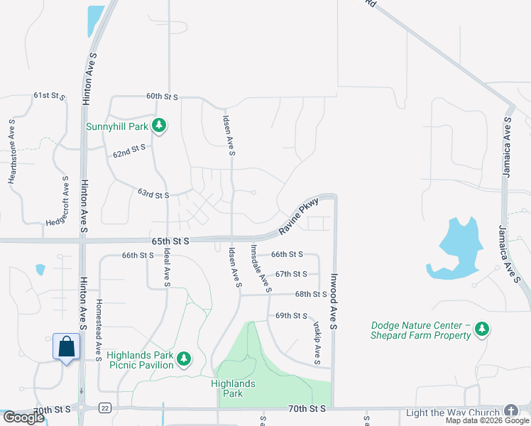 map of restaurants, bars, coffee shops, grocery stores, and more near 8271 63rd Street South in Cottage Grove