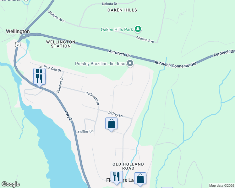 map of restaurants, bars, coffee shops, grocery stores, and more near 15 Belmore Drive in Wellington