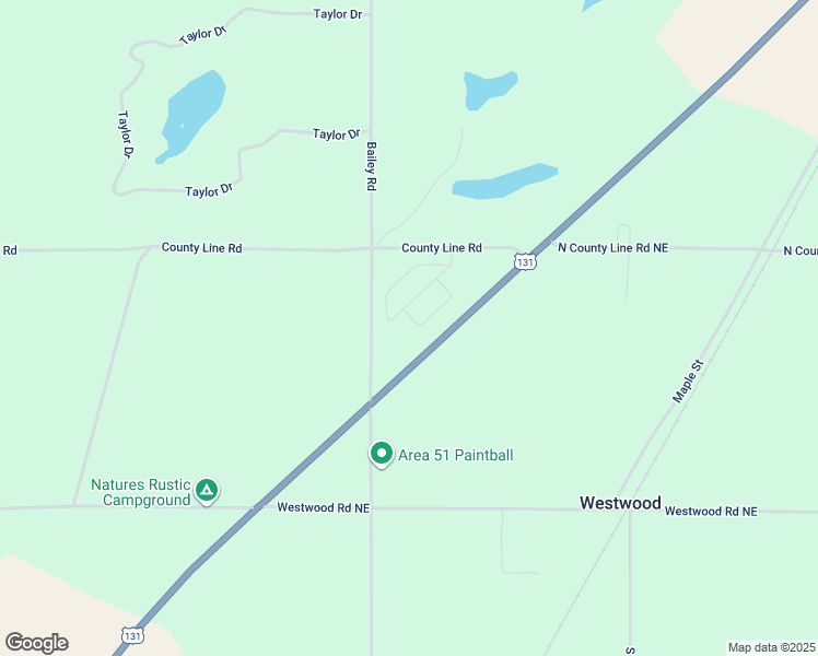 map of restaurants, bars, coffee shops, grocery stores, and more near 9909 U.S. 131 in Mancelona