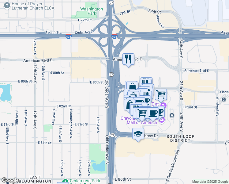 map of restaurants, bars, coffee shops, grocery stores, and more near 3644 Cedar Avenue in Minneapolis