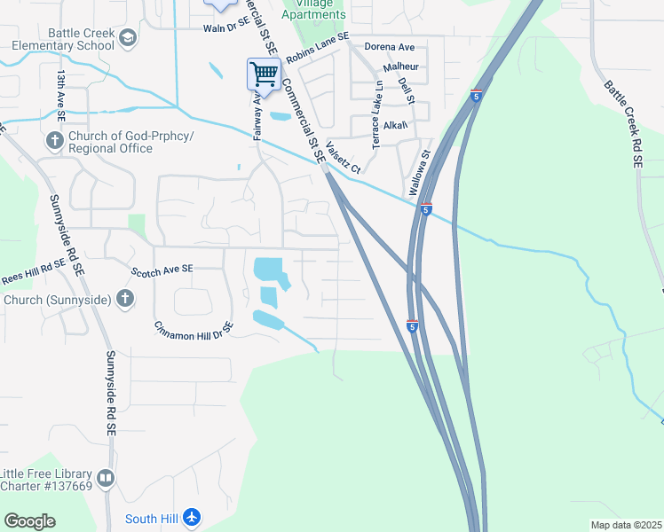 map of restaurants, bars, coffee shops, grocery stores, and more near 2050 Nocturne Court Southeast in Salem