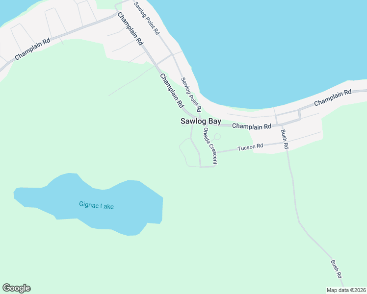 map of restaurants, bars, coffee shops, grocery stores, and more near 50 Breithaupt Crescent in Sawlog Bay