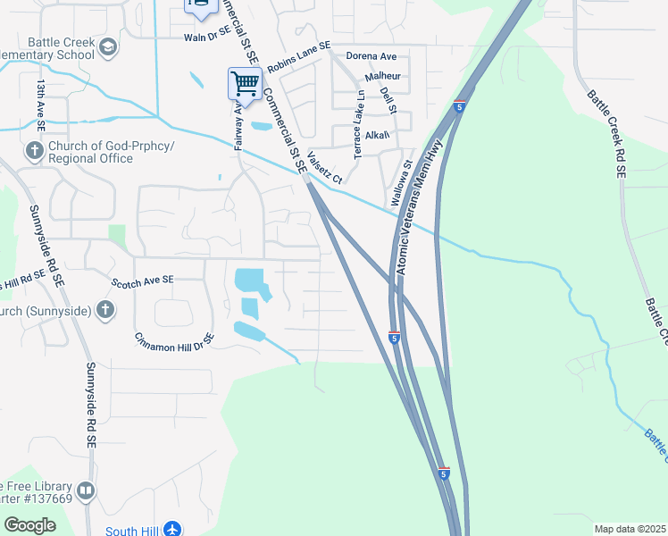 map of restaurants, bars, coffee shops, grocery stores, and more near 1946 Spicetree Lane Southeast in Salem
