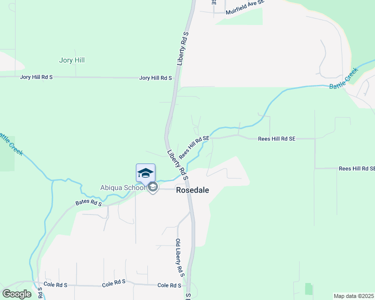 map of restaurants, bars, coffee shops, grocery stores, and more near 161 Rees Hill Road Southeast in Salem