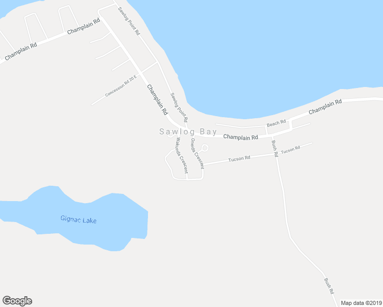 map of restaurants, bars, coffee shops, grocery stores, and more near 14 Oneida Crescent in Simcoe County