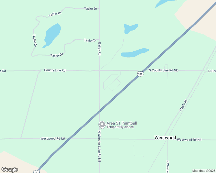 map of restaurants, bars, coffee shops, grocery stores, and more near 9301 Chippewa Drive in Mancelona