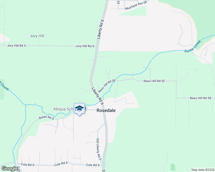 map of restaurants, bars, coffee shops, grocery stores, and more near 161 Rees Hill Road Southeast in Salem