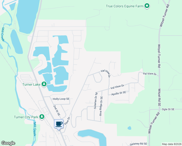 map of restaurants, bars, coffee shops, grocery stores, and more near 5405 Val View Drive in Turner