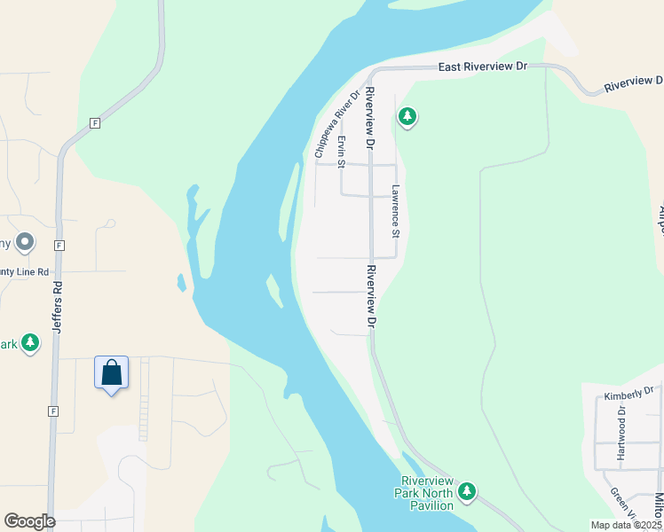 map of restaurants, bars, coffee shops, grocery stores, and more near 131 Hickory Lane in Eau Claire