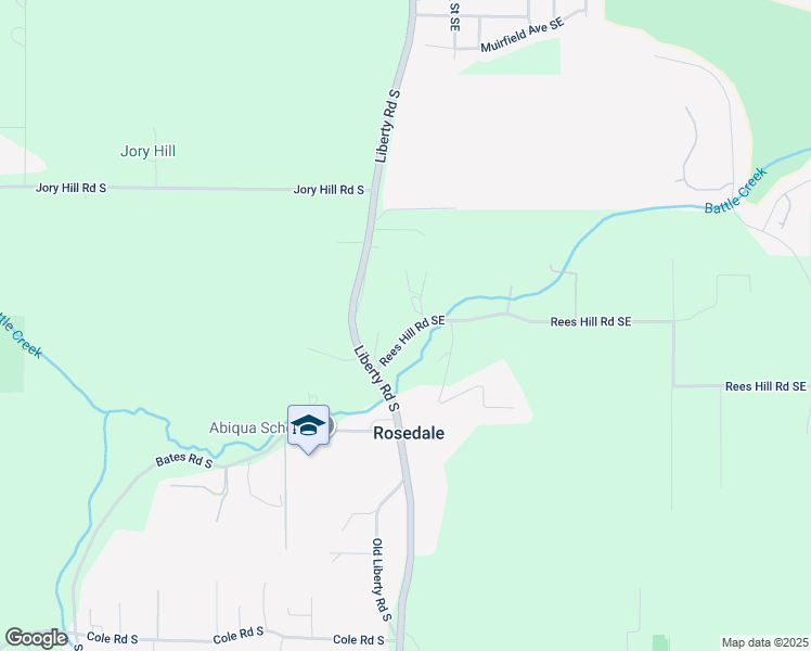 map of restaurants, bars, coffee shops, grocery stores, and more near 161 Rees Hill Road Southeast in Salem