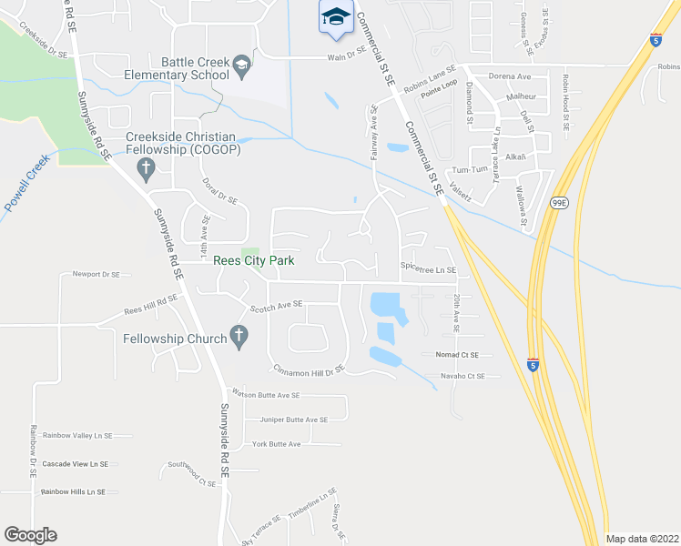 map of restaurants, bars, coffee shops, grocery stores, and more near 6785 Continental Circle Southeast in Salem