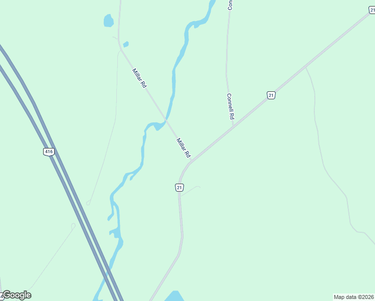 map of restaurants, bars, coffee shops, grocery stores, and more near 7005 Millar Road in Edwardsburgh/Cardinal