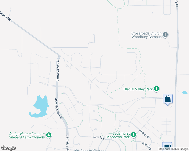 map of restaurants, bars, coffee shops, grocery stores, and more near 6397 Jasmine Avenue South in Cottage Grove