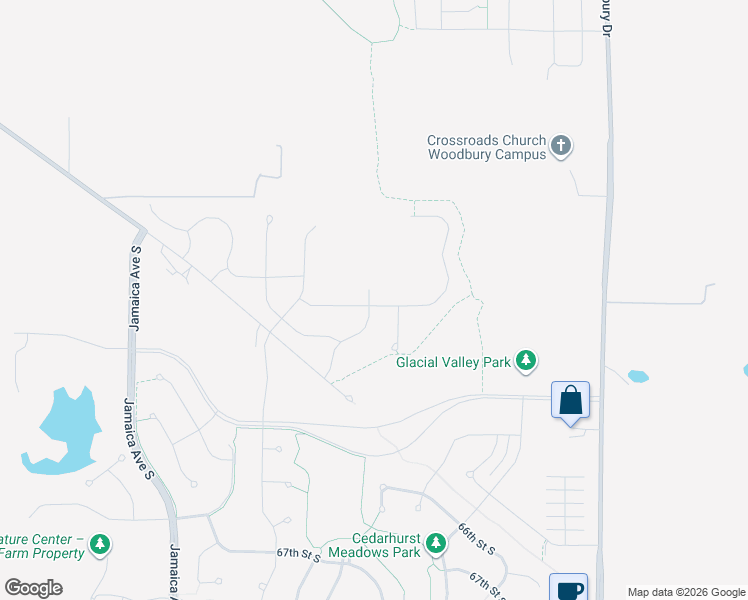 map of restaurants, bars, coffee shops, grocery stores, and more near 9416 63rd Street South in Cottage Grove