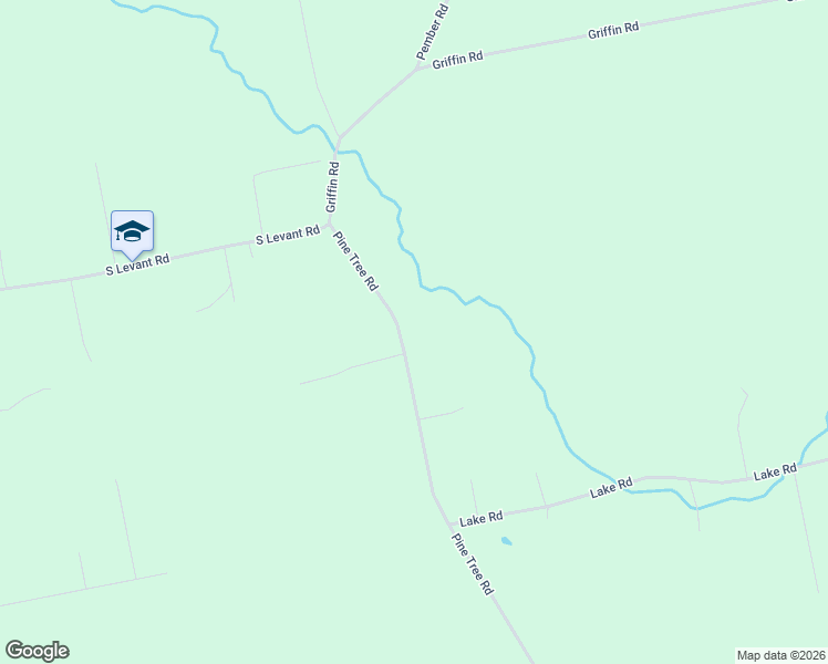 map of restaurants, bars, coffee shops, grocery stores, and more near 459 Pine Tree Road in Levant