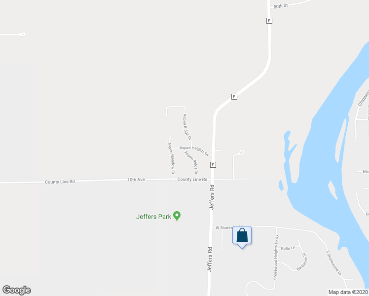 map of restaurants, bars, coffee shops, grocery stores, and more near 1326 Aspen Ridge Drive in Eau Claire