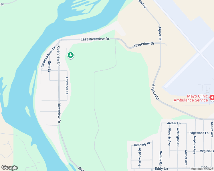 map of restaurants, bars, coffee shops, grocery stores, and more near 4325 Jeffers Road in Eau Claire