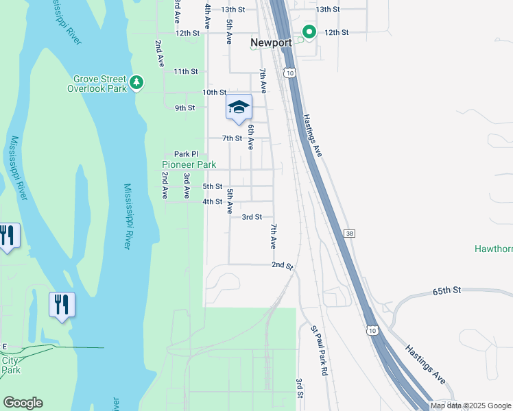 map of restaurants, bars, coffee shops, grocery stores, and more near 295 7th Avenue in Newport
