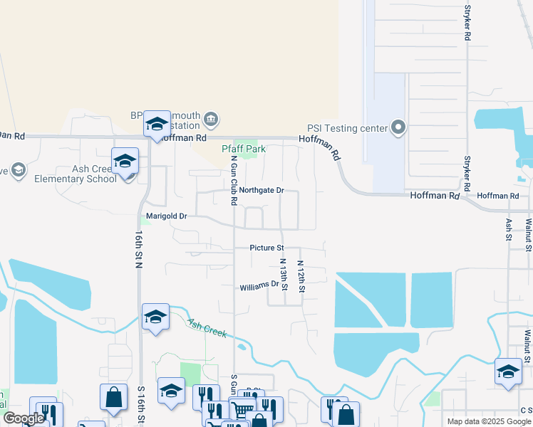 map of restaurants, bars, coffee shops, grocery stores, and more near 621 Jasmine Circle in Independence