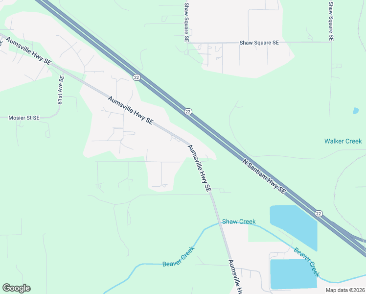map of restaurants, bars, coffee shops, grocery stores, and more near 8570 Aumsville Highway Southeast in Salem