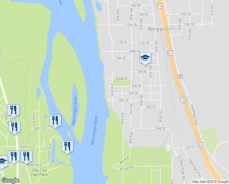 map of restaurants, bars, coffee shops, grocery stores, and more near 512 2nd Avenue in Newport
