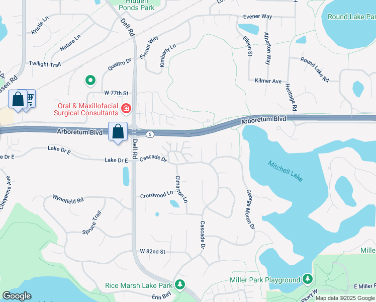 map of restaurants, bars, coffee shops, grocery stores, and more near 18093 Settlers Way in Eden Prairie