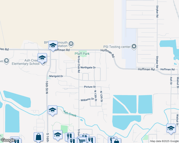 map of restaurants, bars, coffee shops, grocery stores, and more near 621 Jasmine Circle in Independence