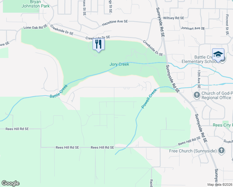 map of restaurants, bars, coffee shops, grocery stores, and more near 6508 Devon Avenue Southeast in Salem
